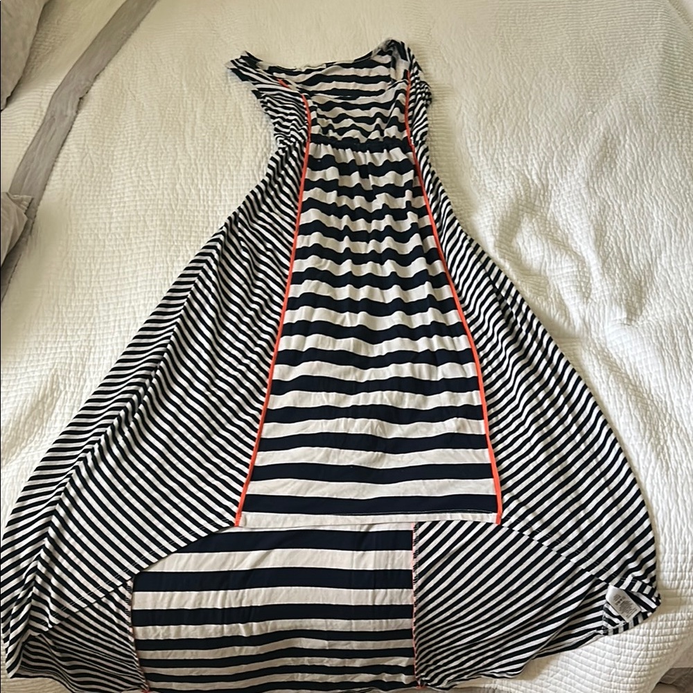 Maurices Navy Blue and White Spaghetti Strap Sundress
